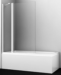 WasserKRAFT Шторка на ванну Berkel 48P02-110WHITE Fixed – фотография-1